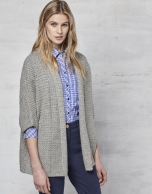 Gray oversize knit jacket