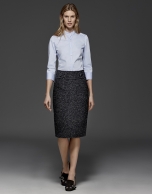 Navy blue pencil skirt