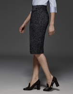 Navy blue pencil skirt