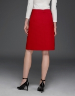 Maroon a-line skirt