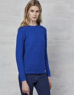 Sapphire blue merino wool sweater