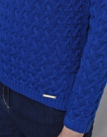 Sapphire blue merino wool sweater