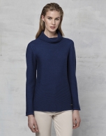 Navy blue turtle neck sweater