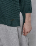 Emerald green oversize sweater