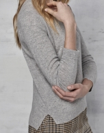 Silver gray wool/cashmere sweater