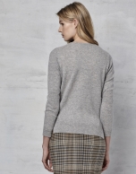 Silver gray wool/cashmere sweater