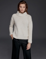 Ivory sweatshirt-style sweater