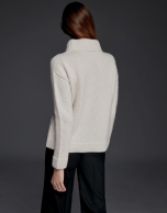 Ivory sweatshirt-style sweater