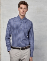 Blue / white checked sport shirt