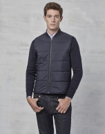 Navy blue, removable vest and parka