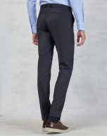 Navy blue dress pants with darting