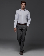 Gray dress pants with darting