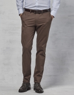 Brown cotton chinos