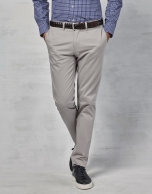 Grey cotton chinos