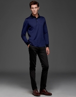 Black cotton chinos