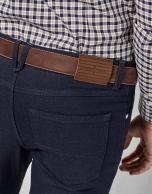 Navy blue pants with 5 pockets