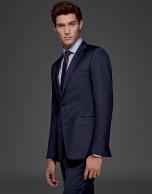 Blue plain slim fit suit