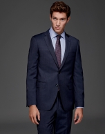 Blue plain slim fit suit