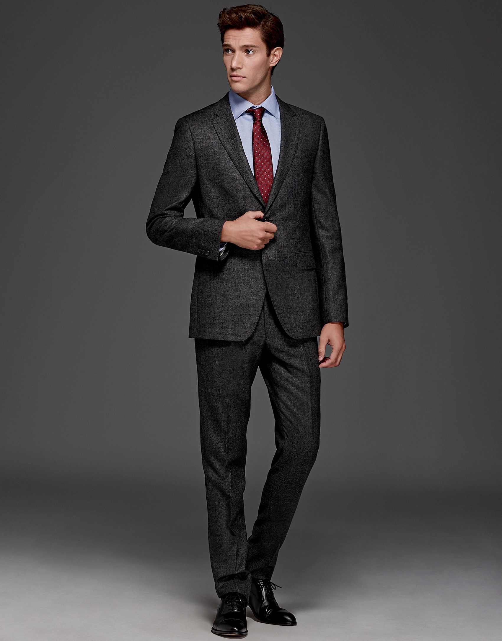 Gray slim fit suit - Man - AW2017 | Roberto Verino