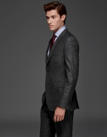 Gray slim fit suit 