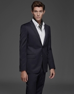 Navy blue basic slim fit suit