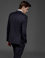 Navy blue basic slim fit suit