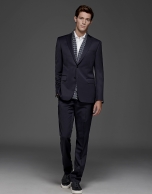 Navy blue basic slim fit suit