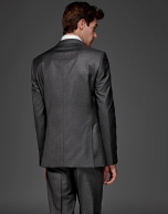 Traje slim fit lana color gris