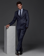 Navy blue regular half canvas suit