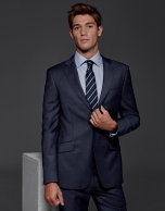 Navy blue regular half canvas suit