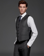 Gray wool dressy vest