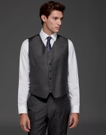 Gray wool dressy vest