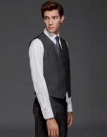 Gray wool dressy vest