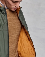 Green / ochre reversible vest