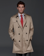 Beige classic raincoat