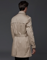 Beige classic raincoat