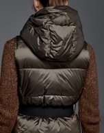 Brown quilted vest