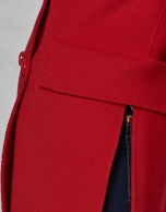 Red double-faced three-quarter jacket