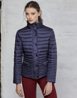 Midnight blue short ski jacket