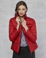 Red short ski jacket