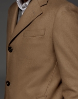 Camel cashmere and wool classic coat