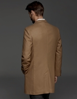 Camel cashmere and wool classic coat