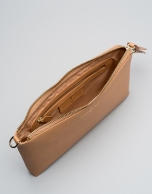 Caramel toffe Saffiano leather Lisa Clutch 