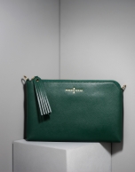 Clutch Lisa saffiano verde oscuro