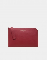 Red Saffiano leather Lisa Clutch 