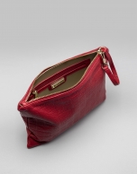 Red RV embossed leather bag 