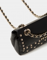 Black Ghauri Nano bag with metallic appliqué