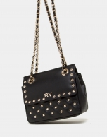 Black Ghauri Nano bag with metallic appliqué