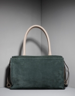 Bolso de mano Journal piel verde