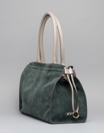 Bolso de mano Journal piel verde